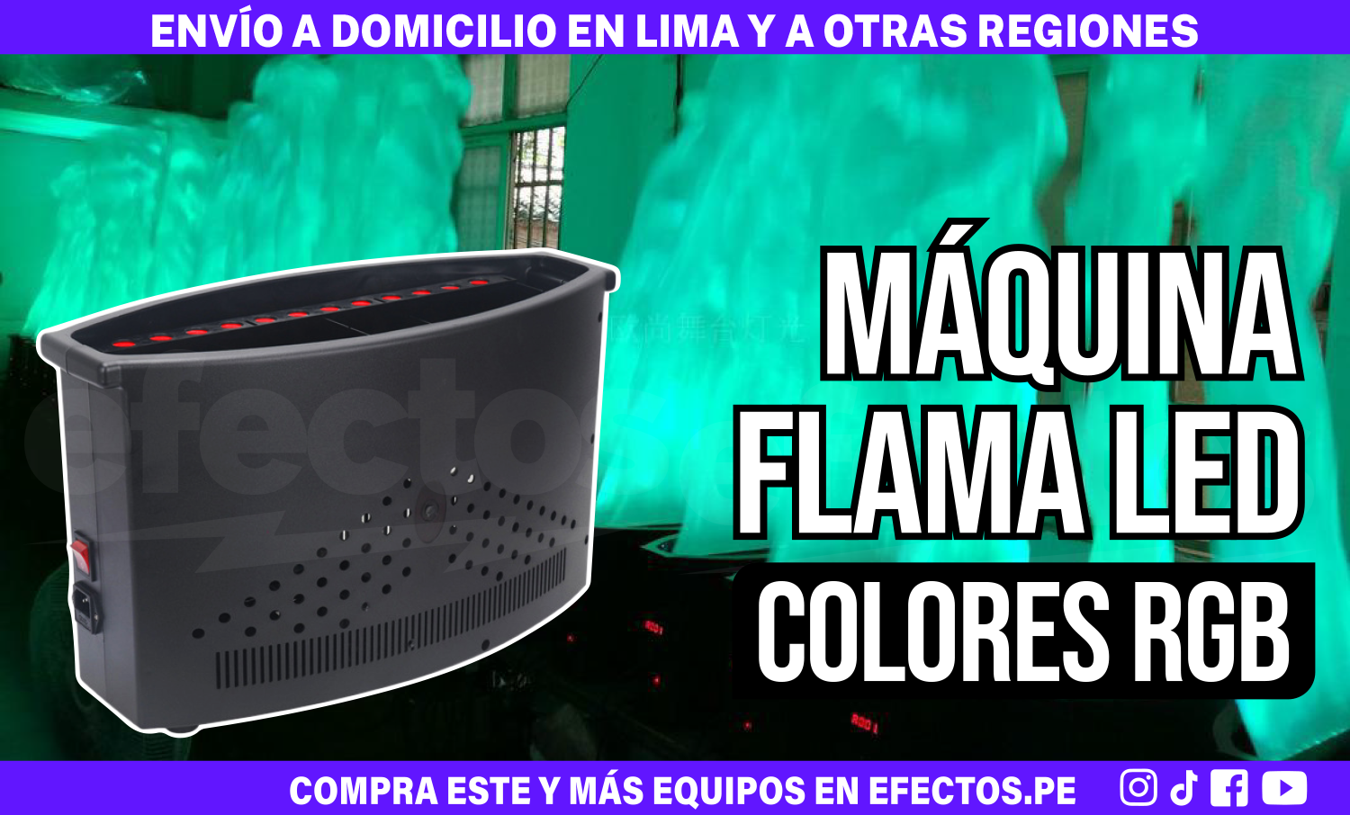 Flama LED RGB Colores para Decoracion de Eventos Disco Escenarios